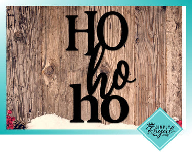 Ho Ho Ho Metal Sign | Christmas Decor | Metal Rustic Holiday Decor | Christmas Sign | Metal Door Hanger | Santa Sign | Winter Decor